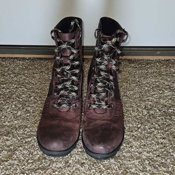 Sorel Lexie Wedge Booties size 8.5 Brown/Deep Maroon - Picture 5 of 6